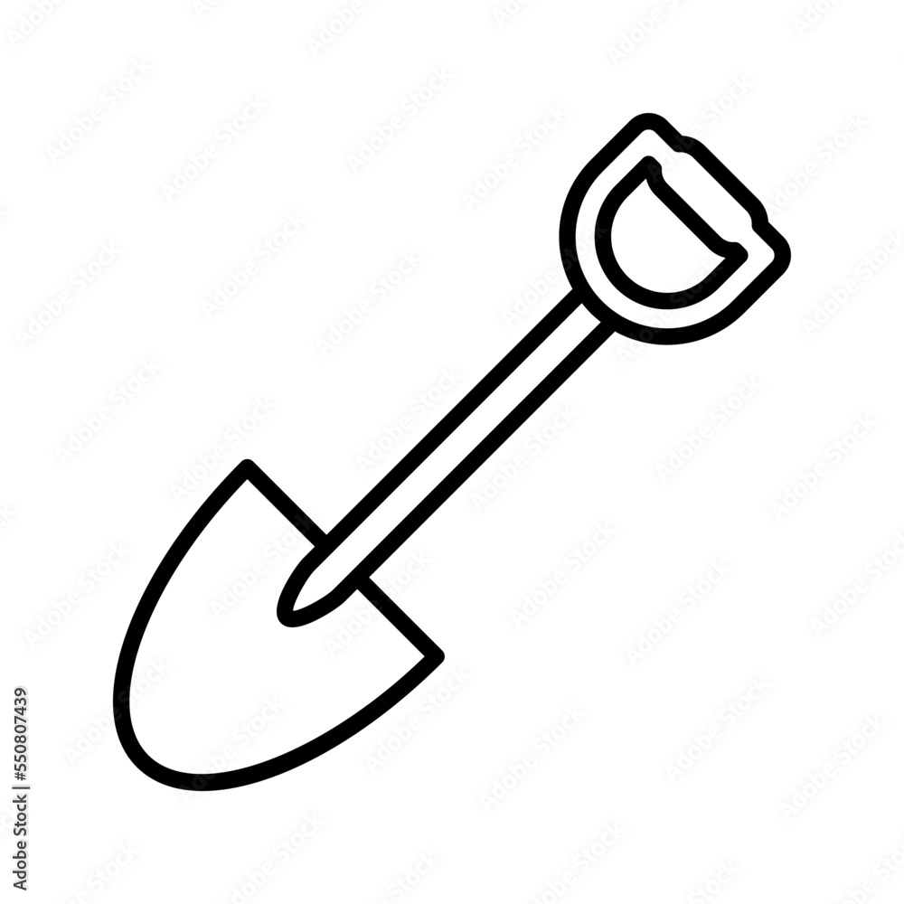 shovel on a white background shovel on a white background