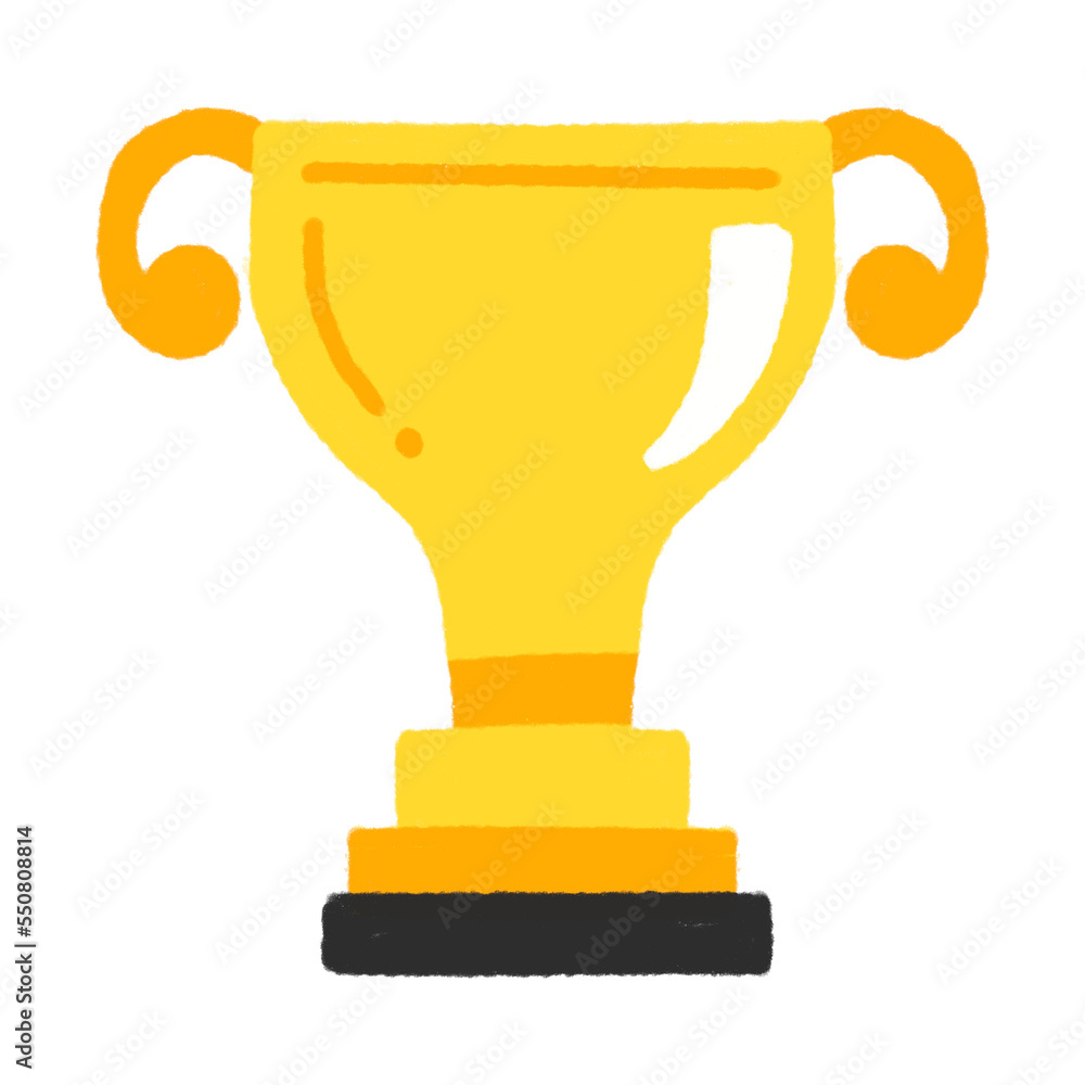 Winner trophy hand drawn icon design illustration elements. Winner trophy hand drawn icon design illustration elements.