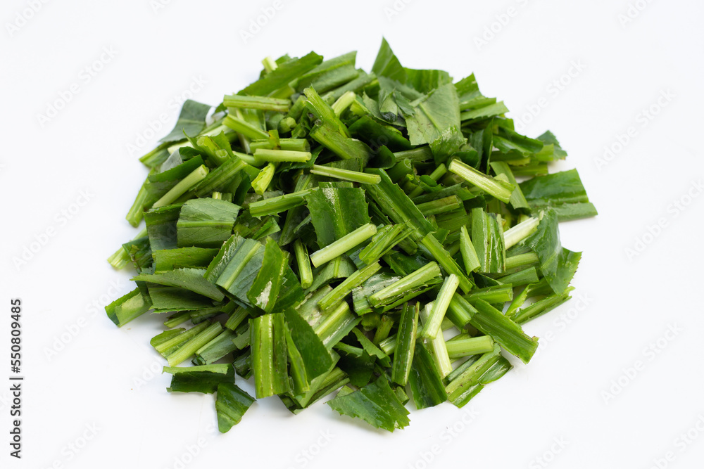 Culantro or sawtooth coriander on white background. Culantro or sawtooth coriander on white background.