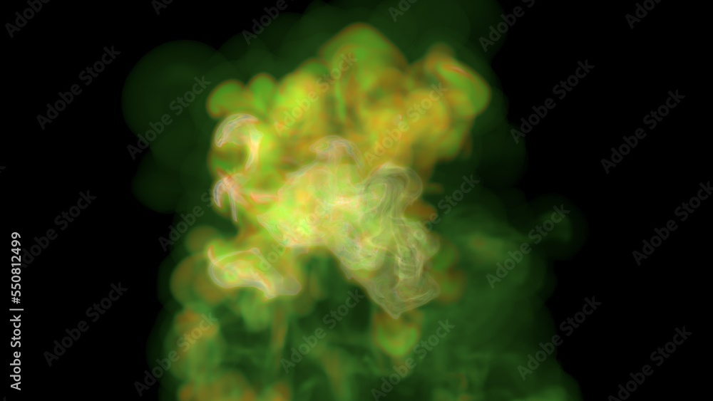 Green smoke, abstract illustration. Space, galaxy and science concept. Energy and fog. Milky Way. 3D render. Green smoke, abstract illustration. Space, galaxy and science concept. Energy and fog. Milky Way. 3D render.