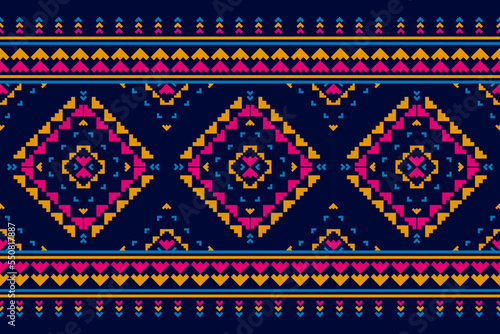 Carpet ethnic tribal pattern art. Geometric ethnic seamless pattern in tribal. Mexican style. Design for background  illustration  rug  fabric  clothing  carpet  textile  batik  embroidery.