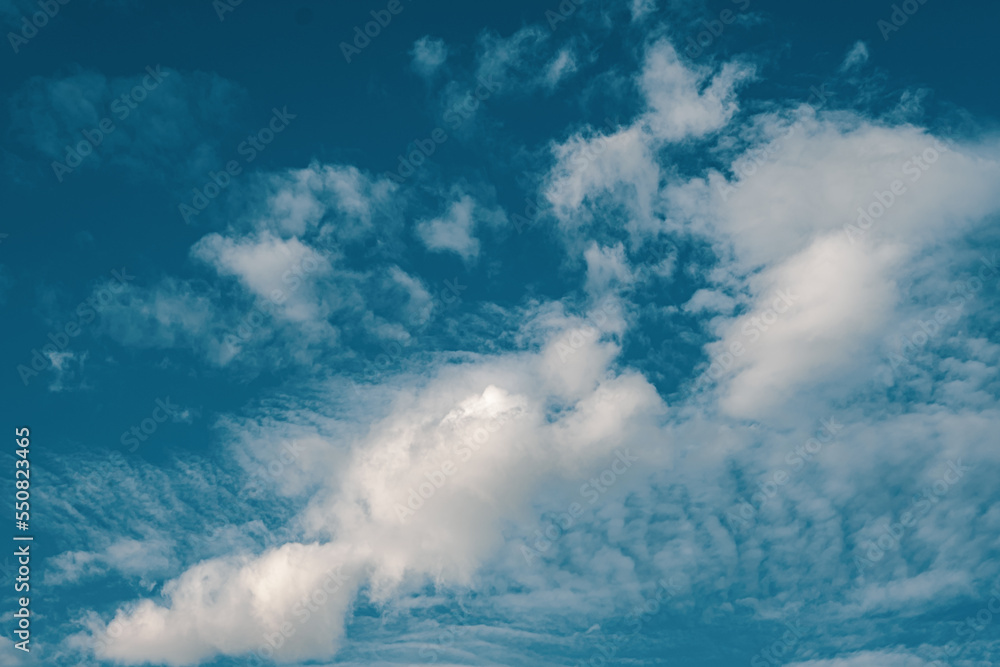 clouds on the blue sky