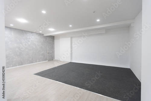 White interior with big blank wall