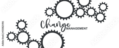 Change Management sign on white background