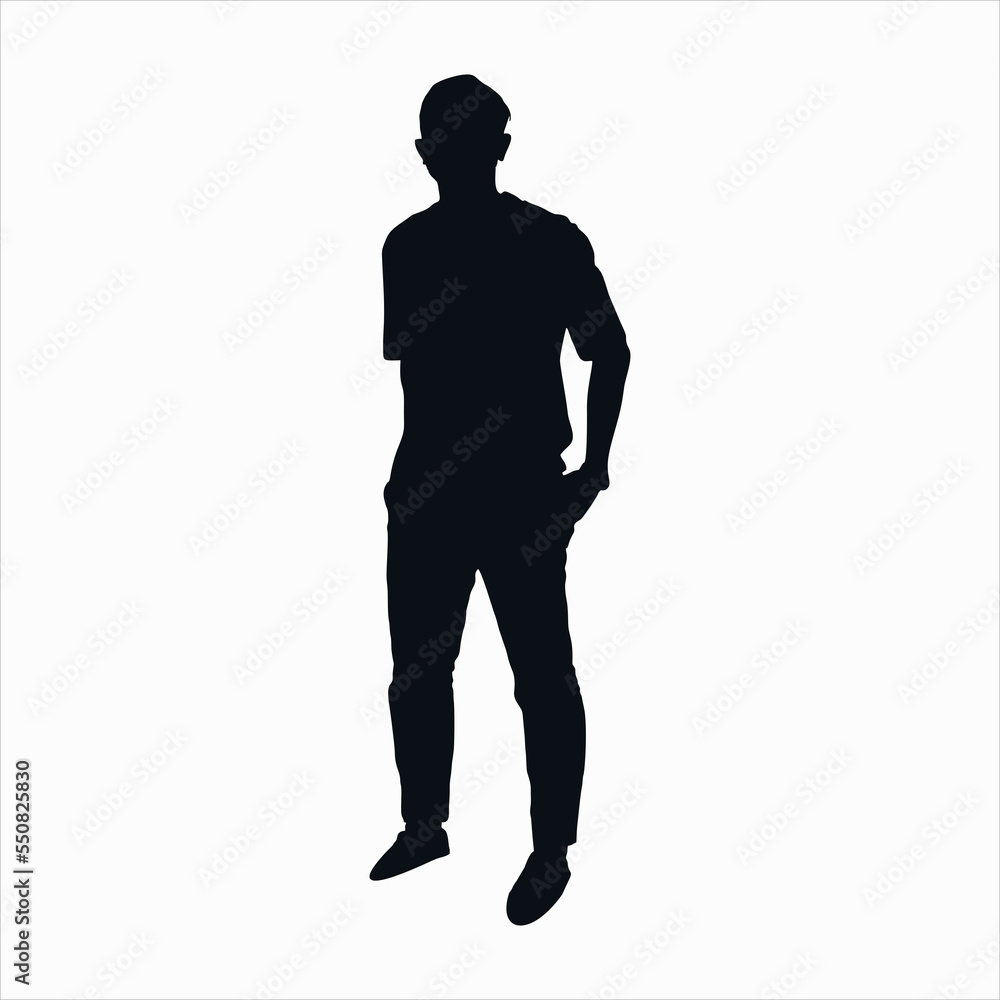 standing man silhouette, trending silhouette