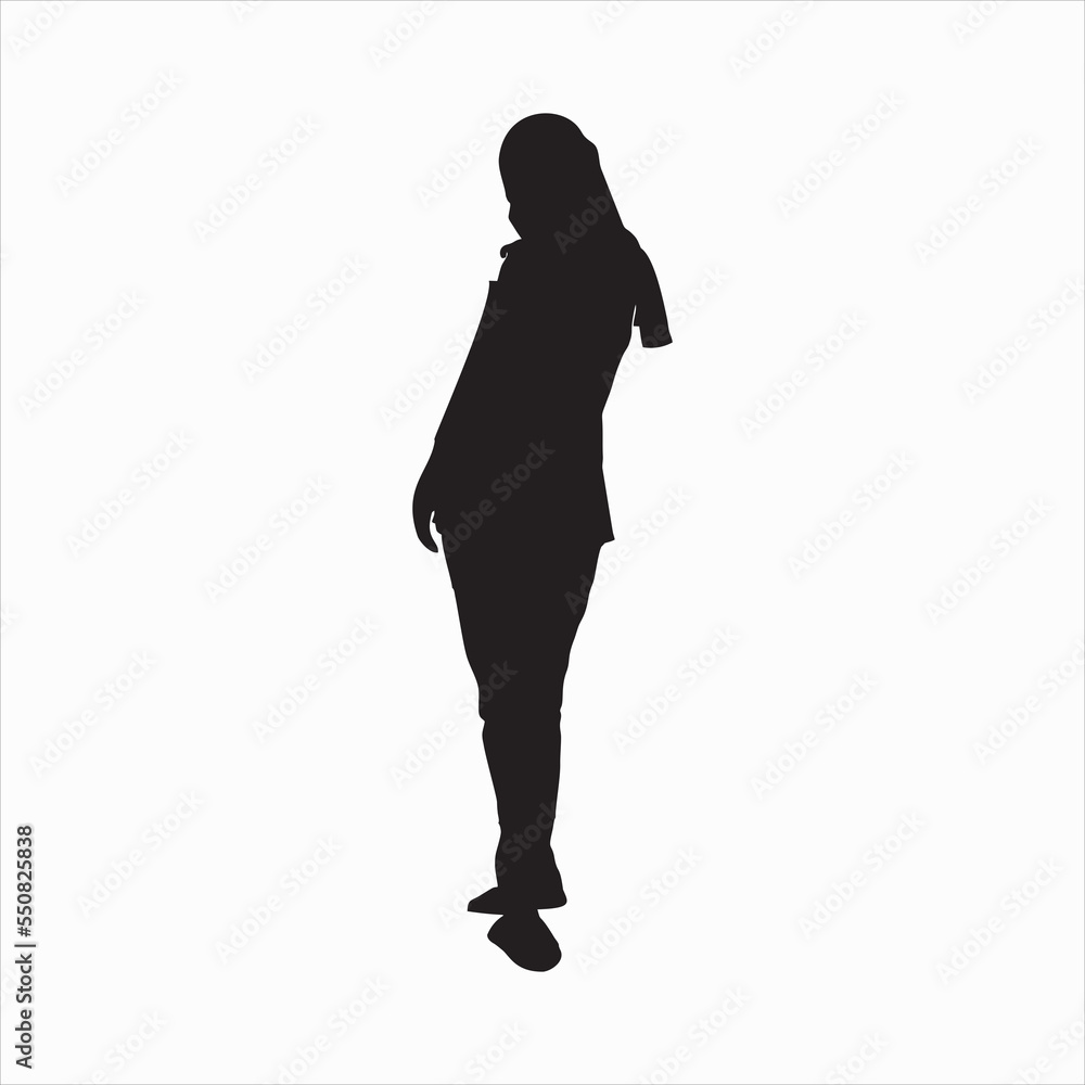 silhouette of woman standing, trending silhouette