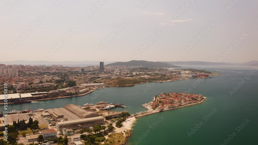 Beautiful view of the city and the sea. Beautiful view of the city and the sea.