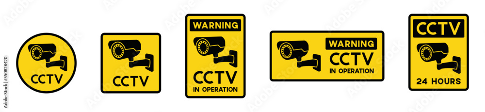 CCTV security surveillance cameras vector icon set. Security camera or ...