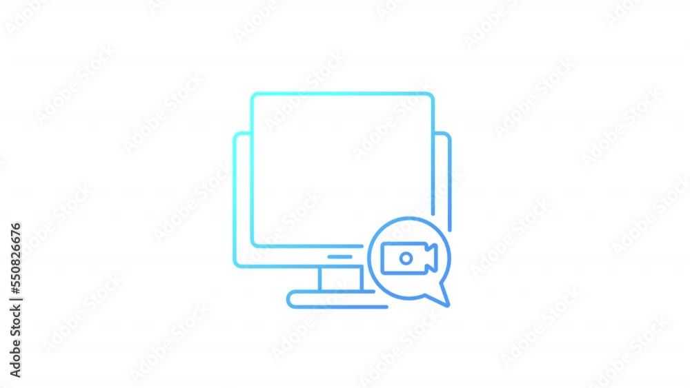 Animated web report gradient icon. Sharing screen during conference. Business conference. Seamless loop HD video with alpha channel on transparent background. Outline motion graphic animation Animated web report gradient icon. Sharing screen during conference. Business conference. Seamless loop HD video with alpha channel on transparent background. Outline motion graphic animation