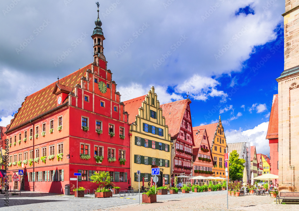 Dinkelsbuhl , Bavaria. Romantic Road beautiful city in Germany.