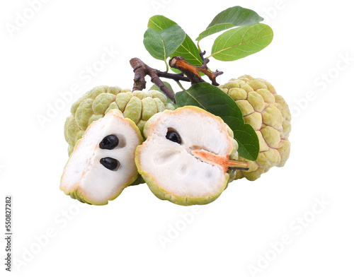 Sugar apple or custard apple isolated  transparene png