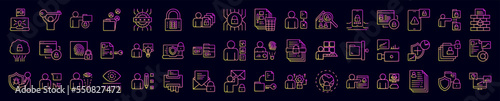 Confidential information nolan icons collection vector illustration design