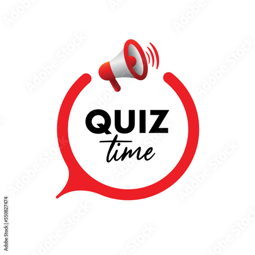 quiz time with cool font	
