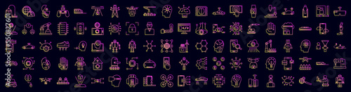 Intelligence nolan icons collection vector illustration design