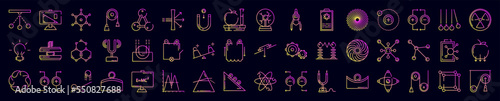 Physics nolan icons collection vector illustration design