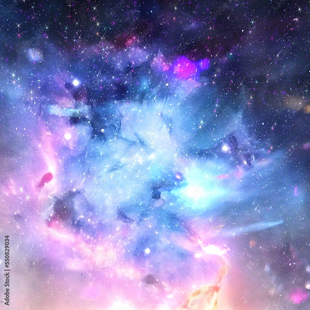 Naklejka premium Space nebula and stars background cosmic planet universe background