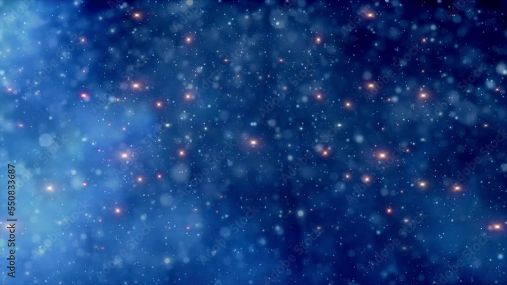 This is a bright blue Christmas background with flashing lights and lots of falling particles. This is a bright blue Christmas background with flashing lights and lots of falling particles.