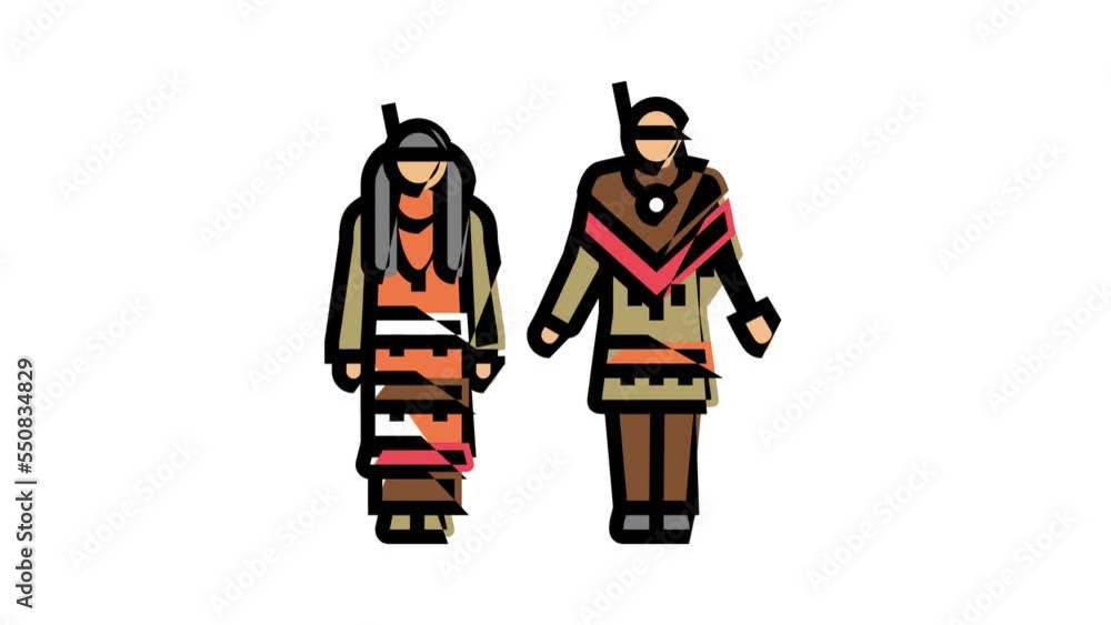 american national clothes color icon animation american national clothes color icon animation