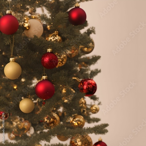 christmas tree with baubles