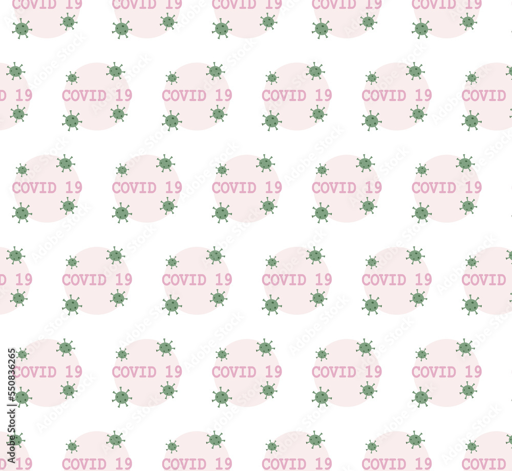 seamless pattern with covid 19 sign and bacteria illistration seamless pattern with covid 19 sign and bacteria illistration