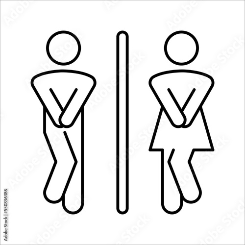 Restroom icon. sign for mobile concept and web design. vector illustration on white background. eps 10