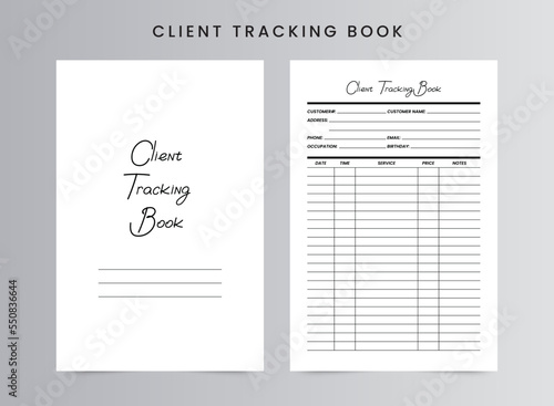Client Tracker Book Printable Template
