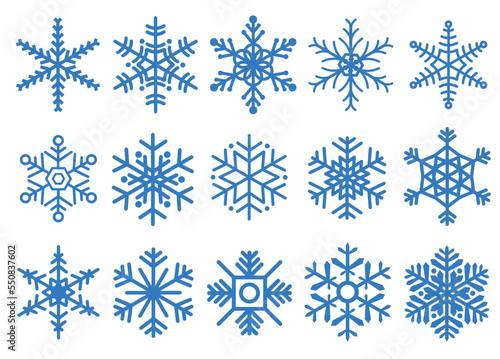 Snowflakes vector icons