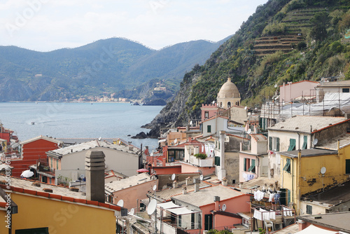 The panorama of Vernazza village  Cinque Terre  Italy 