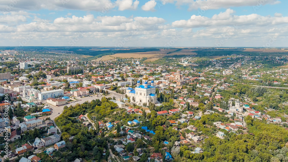 Yelets, Lipetsk region, Russia. Cathedral of the Ascension, Aerial View
