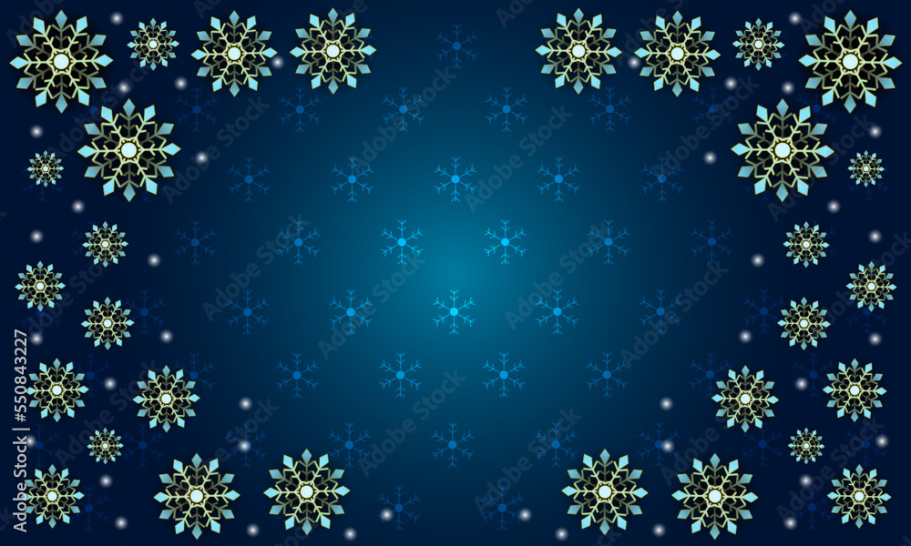Dark blue color winter and christmas background with snowflakes Dark blue color winter and christmas background with snowflakes
