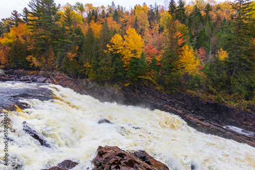 Montauban waterfall at La Mauricie national park in Quebec. Canada. photo