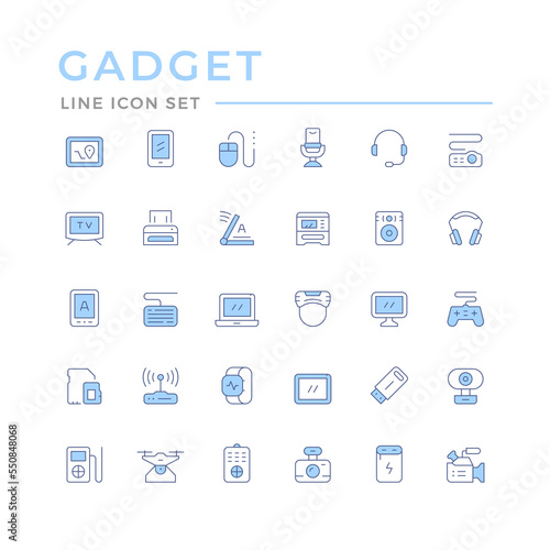 Set color line icons of gadget