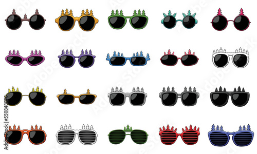 eyeglasses christmas element vector illustration for your company or brand