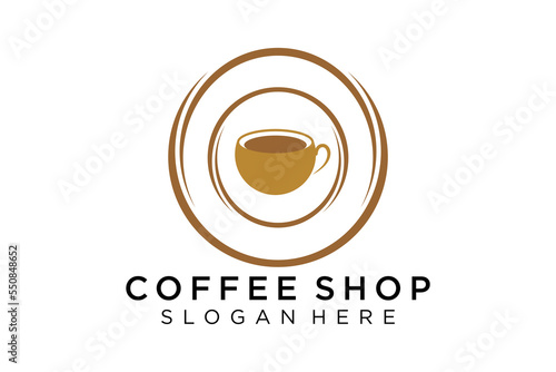 Coffee logotype. Minimalist coffee logo concept  fit for caffe  restaurant  packaging and coffee business. Illustration vector logo.