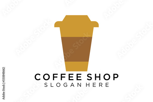 Coffee logotype. Minimalist coffee logo concept, fit for caffe, restaurant, packaging and coffee business. Illustration vector logo.