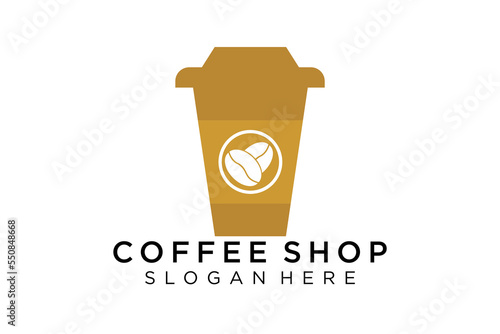 Coffee logotype. Minimalist coffee logo concept, fit for caffe, restaurant, packaging and coffee business. Illustration vector logo.
