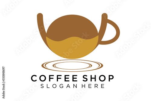 Coffee logotype. Minimalist coffee logo concept, fit for caffe, restaurant, packaging and coffee business. Illustration vector logo.