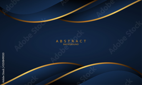 dark blue luxury premium background and gold line.