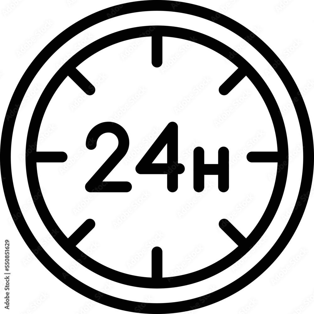 24 hours Vector Icon Design Illustration 24 hours Vector Icon Design Illustration