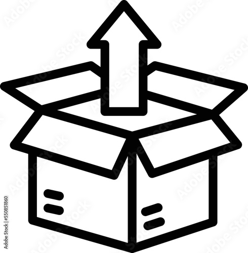Unboxing Vector Icon Design Illustration