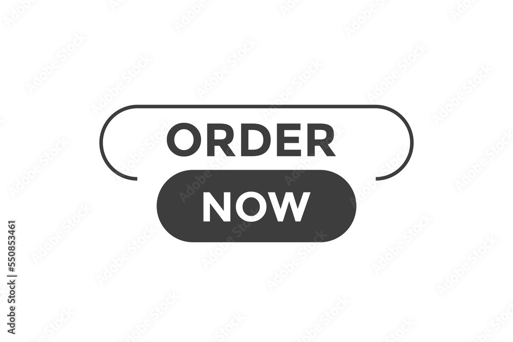 Order now button. web banner template Vector Illustration