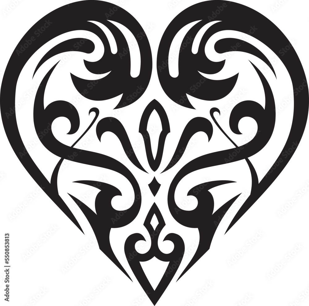 Fototapeta premium Tribal Heart tattoo