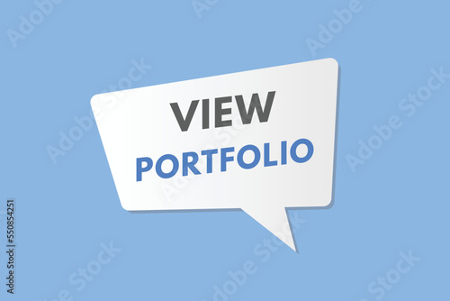 view portfolio text Button. view portfolio Sign Icon Label Sticker Web Buttons
