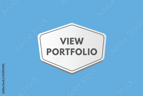 view portfolio text Button. view portfolio Sign Icon Label Sticker Web Buttons 