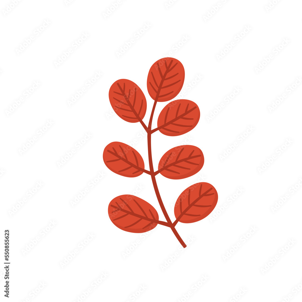 One autumn leaf. Vector flat icon illustration. One autumn leaf. Vector flat icon illustration.