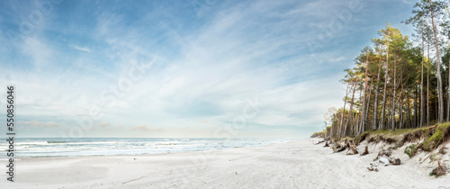 Fototapeta Naklejka Na Ścianę i Meble -  Beautiful see landscape panorama, dune close to Baltic See, Slowinski National Park, Poland