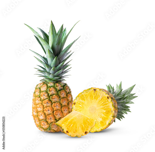 Fresh pineapple isolated on transparent png