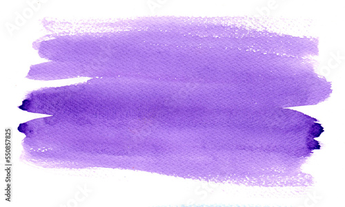 hand drawn watercolor brush strokes. Texture, paper, purple color