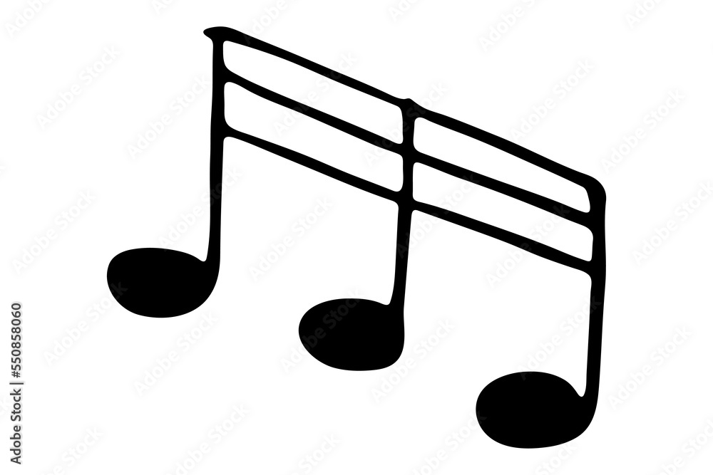 Music note doodle. Hand drawn musical symbol. Single element for print, web, design, decor, logo Music note doodle. Hand drawn musical symbol. Single element for print, web, design, decor, logo