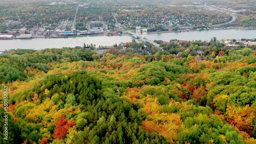 The bridge that connects the main part of the Upper Peninsula to the keweenaw peninsula